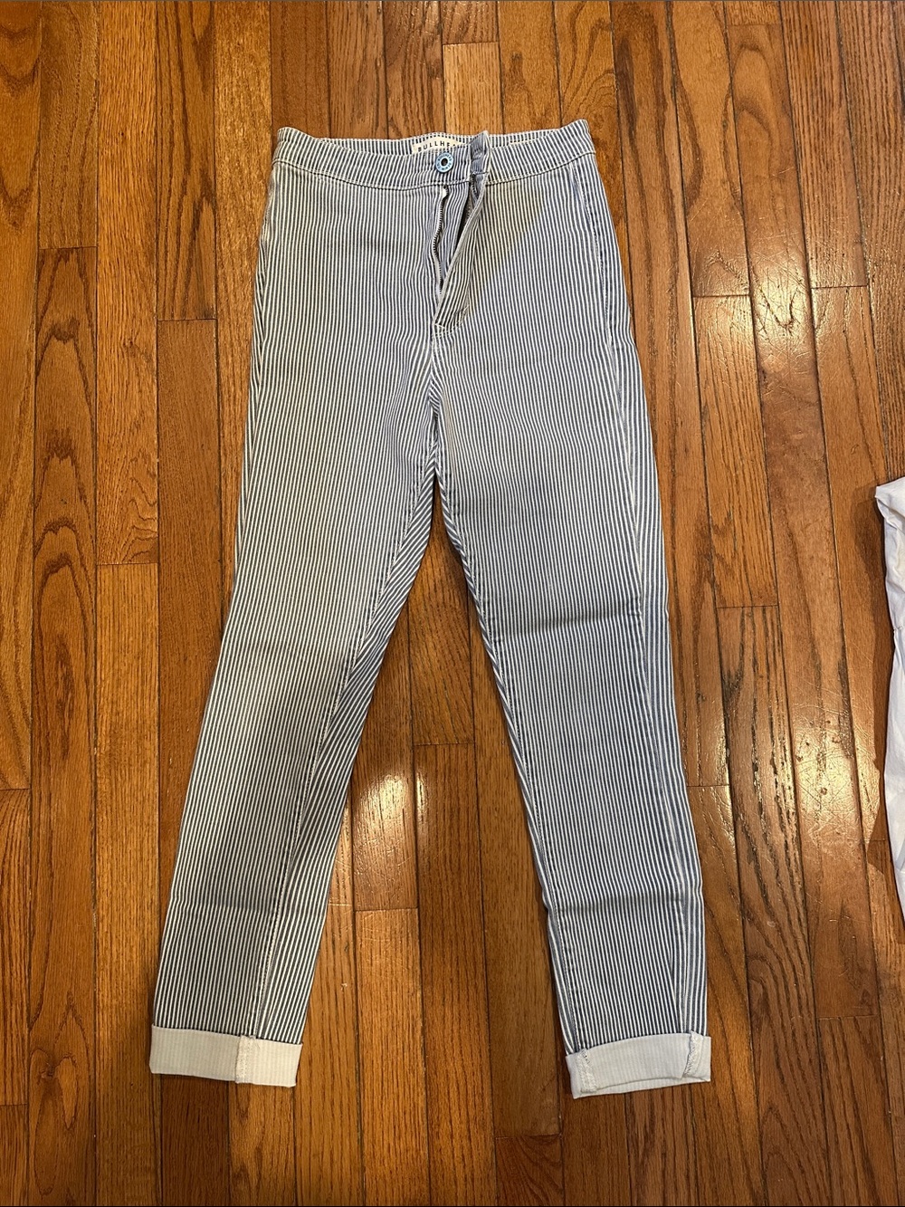 Bullhead uber high rise Women's Blue & White Pinstripe Jeans
